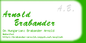 arnold brabander business card